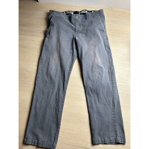 Dixxon Flannel Co Mens 40 x 32 D-FLEXX Chino Work Pants Grey Stretch Tactical